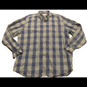 Southern Tide Shirt Mens Extra Large XL Blue Green Plaid Button Down Classic Fit